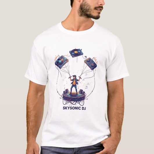 Sky Beats DJ Tee – Where Music Takes Flight (Vorderseite)