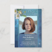 Sky Beileid Beerdigung Foto Danke Karte (Vorderseite)