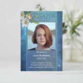 Sky Beileid Beerdigung Foto Danke Karte (Stehend Vorderseite)