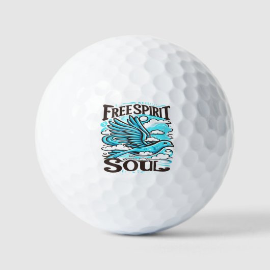 Sky Bird mit freiem Geist und Soul Golfball (Vorderseite)