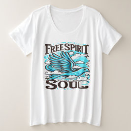 Sky Bird mit freiem Geist und Soul Große Größe T-Shirt