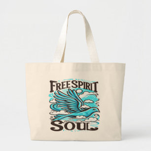 Sky Bird mit freiem Geist und Soul Jumbo Stoffbeutel