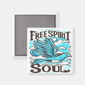 Sky Bird mit freiem Geist und Soul Magnet (Vorderseite/Rückseite)