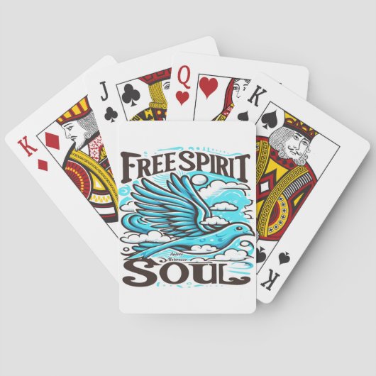 Sky Bird mit freiem Geist und Soul Spielkarten (Rückseite)