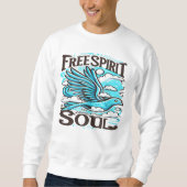 Sky Bird mit freiem Geist und Soul Sweatshirt (Vorderseite)