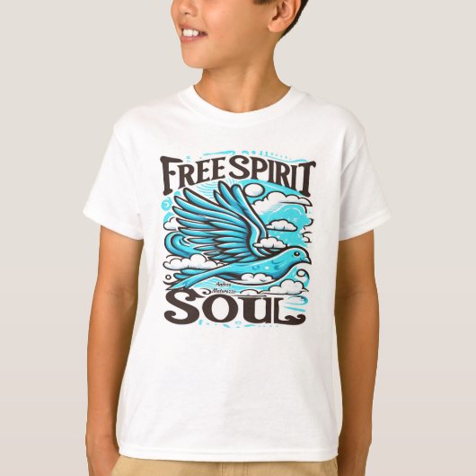 Sky Bird mit freiem Geist und Soul T-Shirt (Vorderseite)