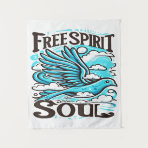 Sky Bird mit freiem Geist und Soul Wandteppich