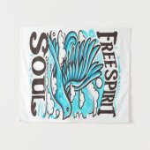 Sky Bird mit freiem Geist und Soul Wandteppich (Vorderseite (Horizontal))