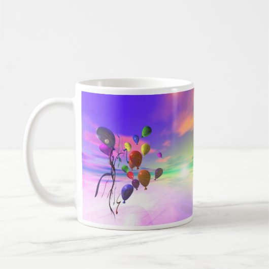 Sky Birthday Balloons Kaffeetasse (Links)