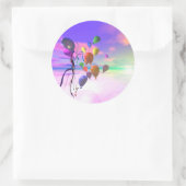 Sky Birthday Balloons Runder Aufkleber (Tasche)