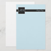 Sky & Black Color Block Stationierung Briefpapier (Vorne/Hinten)