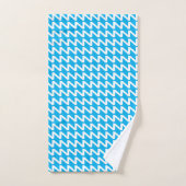 Sky Blau und weiß Moderne Sharp Waves Badhandtuch Set (Handtuch)