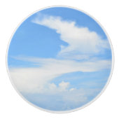 Sky Blau und Weiß teilweise bewölkt mit Drehung Keramikknauf (Vorderseite)