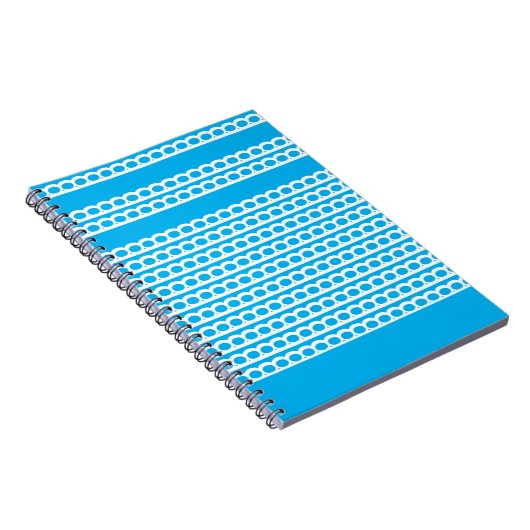 Sky Blau-Weiß Moderne Blasebalge Notizblock (Rechte Seite)