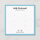 SKY BLAUE BORDER OARRING DISPLAY LOGO SOZIAL QUADRATISCHE VISITENKARTE (Vorderseite)
