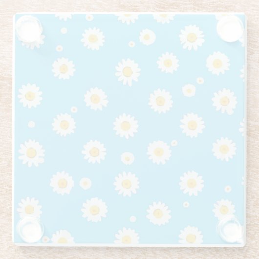 Sky Bloom Daisies Glasuntersetzer (Rückseite)