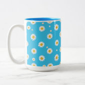 Sky Bloom Daisies Zweifarbige Tasse (Links)