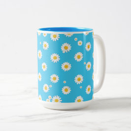 Sky Bloom Daisies Zweifarbige Tasse