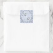 Sky Blu HeartyChic Quadratischer Aufkleber (Tasche)