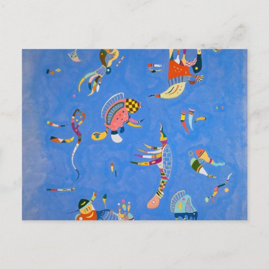Sky Blue, 1940 von Wassily Kandinsky Postkarte (Vorderseite)
