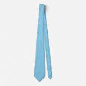 Sky Blue 87CEEB Solid Color Design Krawatte (Vorderseite)