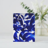 Sky Blue Abstrakt Light Brush Pinselstriche Paint  Postkarte (Stehend Vorderseite)