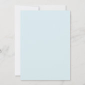 Sky Blue Airy Spring Wedding Einladung (Rückseite)