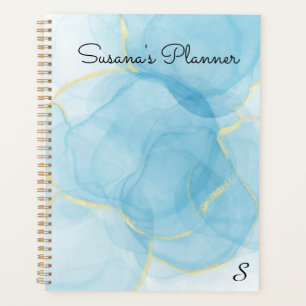 Sky Blue Alcohol Ink Art Malplaner Planer