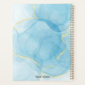 Sky Blue Alcohol Ink Art Malplaner Planer (Rückseite)