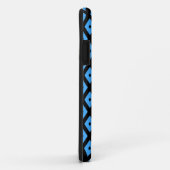 Sky blue and black diamond pattern Case-Mate iPhone hülle (Hinten/Rechts)