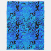Sky Blue and Black Fire Stone Fleecedecke (Vorderseite)