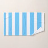 Sky Blue and White Cabana Stripes Badhandtuch Set (Handtuch)