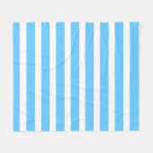 Sky Blue and White Cabana Stripes  Fleecedecke (Vorderseite (Horizontal))