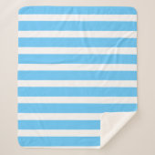 Sky Blue and White Cabana Stripes  Sherpadecke (Vorderseite)