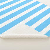 Sky Blue and White Cabana Stripes  Sherpadecke (3/4)