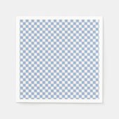 Sky Blue and White Gingham Checkered Serviette (Vorderseite)
