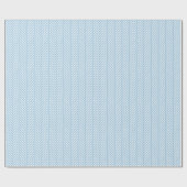 Sky Blue and White Herringbone Geschenkpapier (Flach)