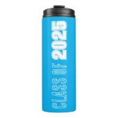 Sky Blue and White School Colors Class Year Thermosbecher (Vorderseite)