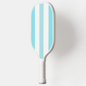 Sky Blue and White Striped Pickleball Paddle (Links)