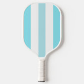 Sky Blue and White Striped Pickleball Paddle (Rückseite)