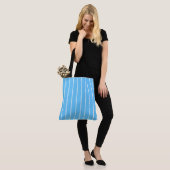Sky Blue and White Summer Stripes Tasche (Am Model)