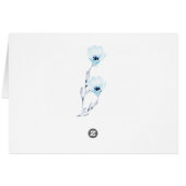 Sky Blue Anemone Blume Wedding (Rückseite Horizontal)