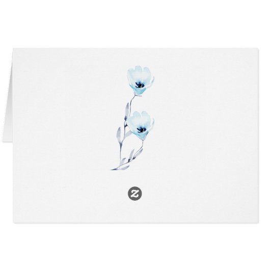 Sky Blue Anemone Blume Wedding (Rückseite Horizontal)