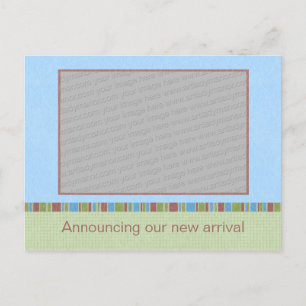 Sky Blue Announction Postcard Template Ankündigungspostkarte
