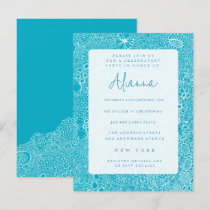 Sky Blue Any Besondere Anlass Party laden Postkarte