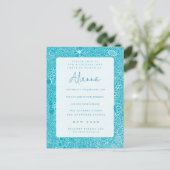 Sky Blue Any Besondere Anlass Party laden Postkarte (Stehend Vorderseite)