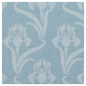 Sky Blue Art Nouveau Iris Stoff (Nahaufnahme)