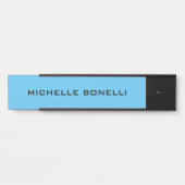 Sky Blue Background Schlicht Modern Türschild (Vorderseite )