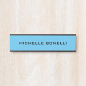 Sky Blue Background Schlicht Modern Türschild (Vorderseite )
