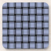 Sky Blue Basket Weave Getränkeuntersetzer (Vorderseite)